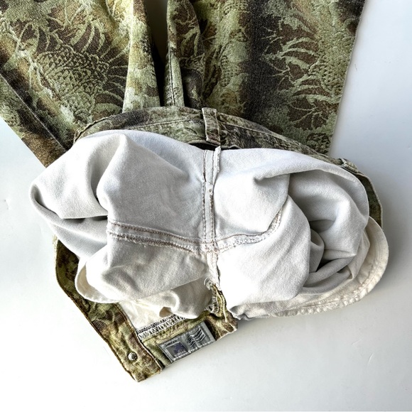 Roberto Cavalli Rare Pattern Vintage Baroque Print Metallic Bootcut Jean… - Picture 11 of 12